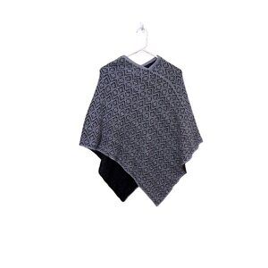 Handmade Italian Lace Knit Wool Blend Mohair Poncho Iperico One Size Fits All